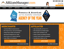 Tablet Screenshot of affiliatemanager.com